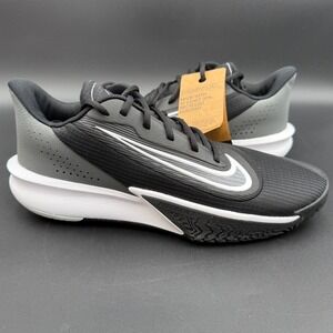 Nike Precision VII Basketball Shoes Black White Iron Grey FN4322 005 Mens Sz 11